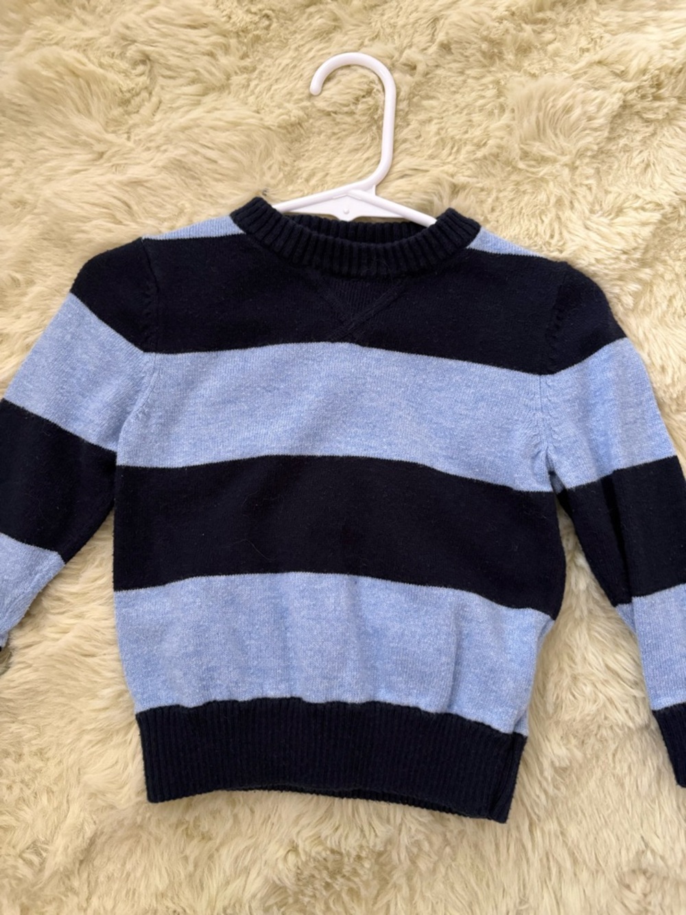 GAP Baby Striped Sweater in Light Blue and Navy